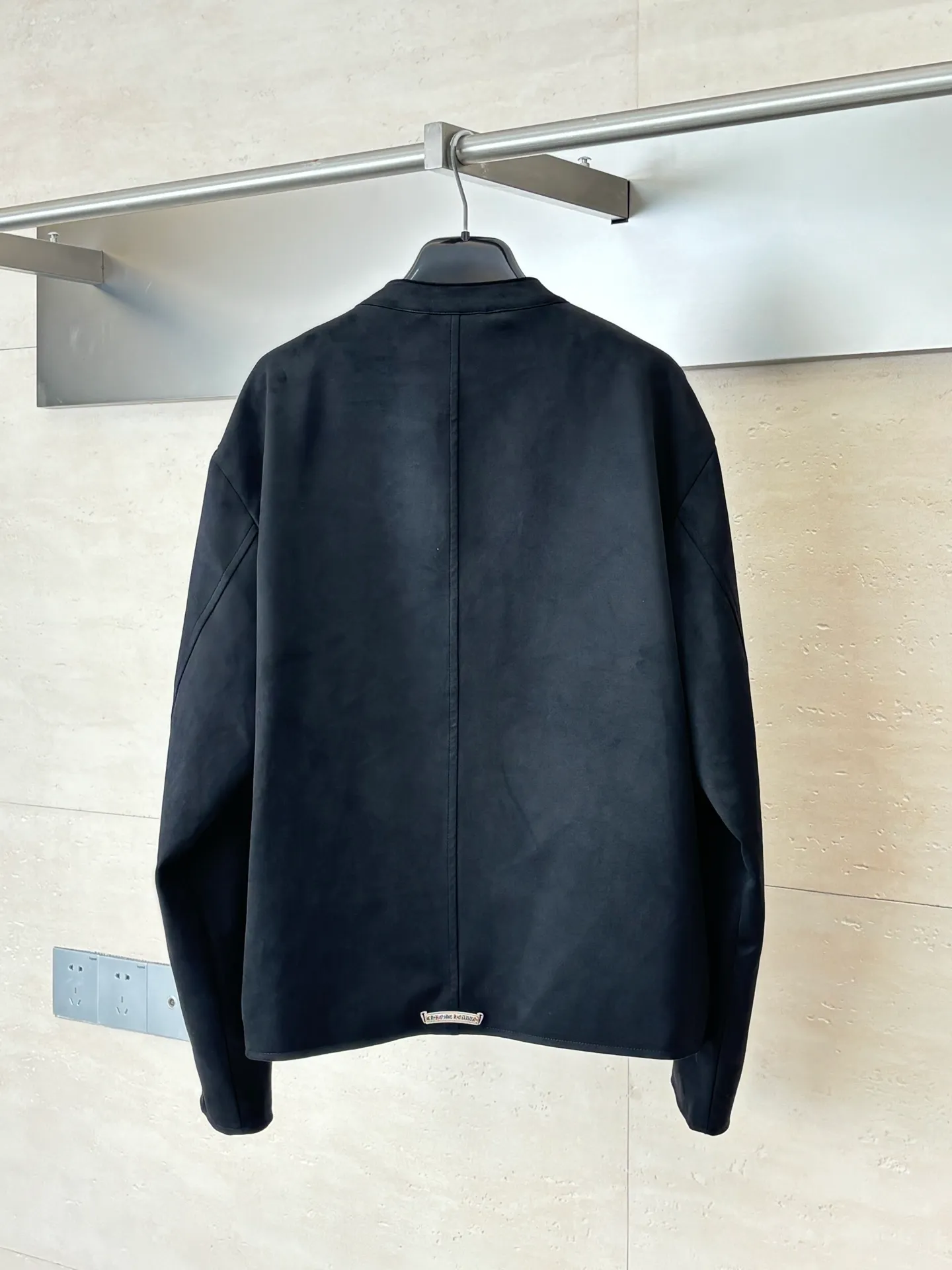P560 Chrome heart*/Chrome heart new autumn and winter 925 silver-plated hardware buckle mixed sheepskin suede jacket Size: S/M/L/XL